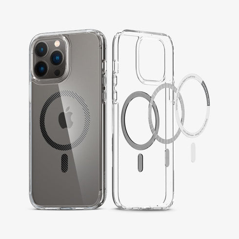 ACS03210 - iPhone 13 Pro Max Case Ultra Hybrid Mag Safe Compatible in white showing the back